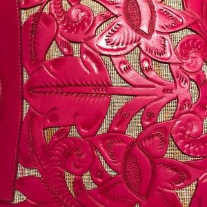 Bags - Pink Hand Tooled Leather Purse Bags - Pink Hand Tooled Leather Purse